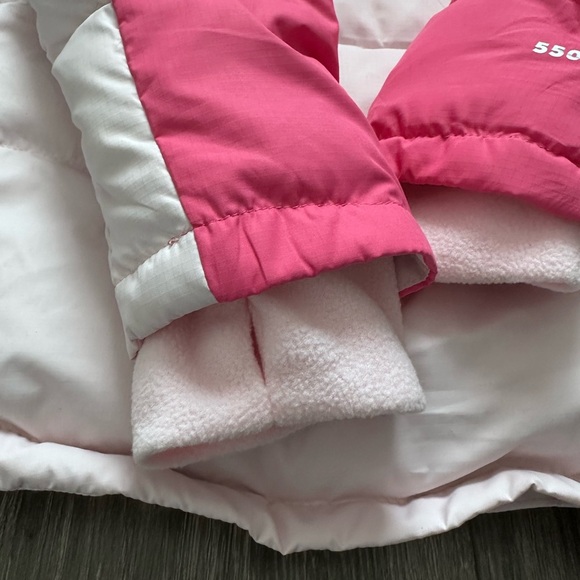 Eddie Bauer Jacket Girls Youth Puffer Duck Down Polar Fleece Lined Pink Large - Picture 8 of 8